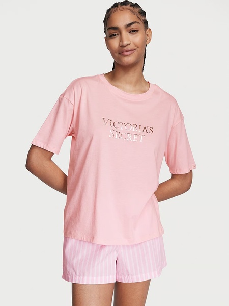 Пижама Victoria's Secret Cotton Short Tee-jama Set 333481QJX фото