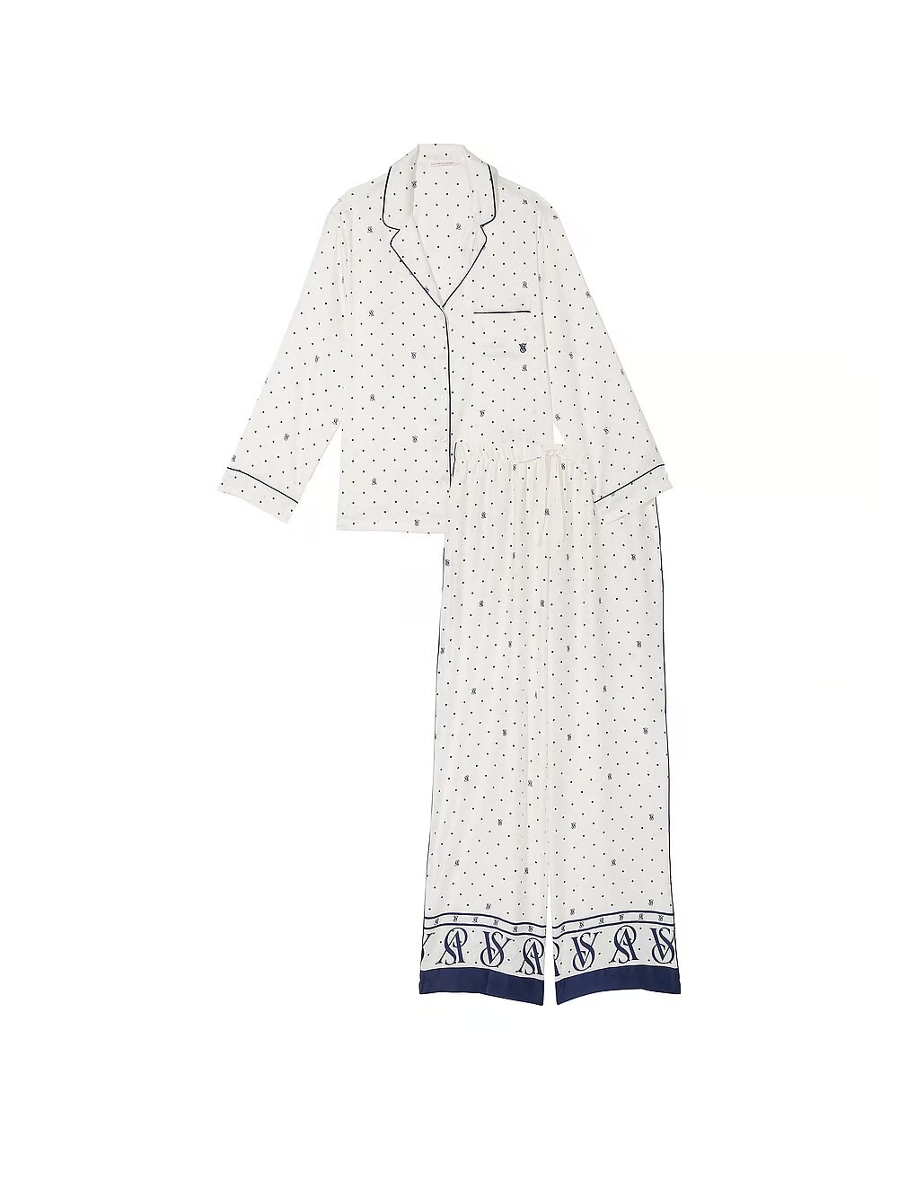 Атласная пижама Victoria's Secret Satin Long Pajama Set 191387QAY фото