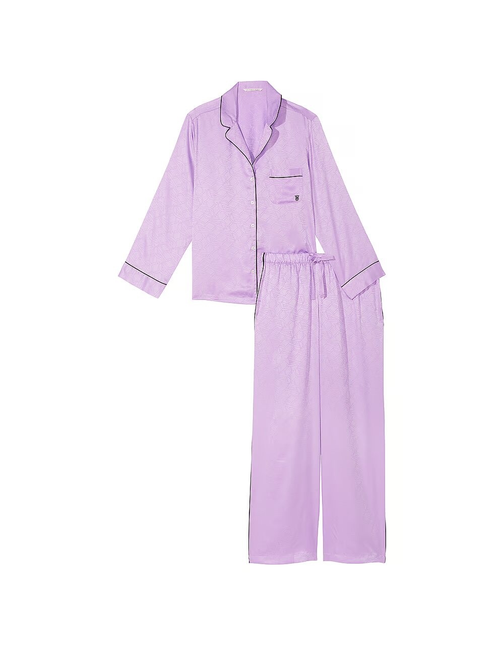 Сатиновая пижама VICTORIA'S SECRET Satin Long PJ Set 190984QCJ фото