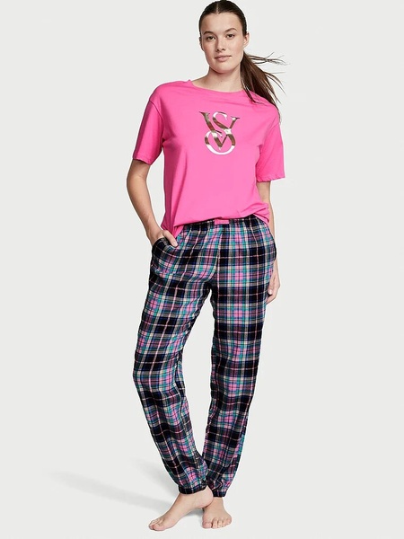 Пижама Victoria's Secret Flannel Jogger Tee-jama 528153QE2 фото