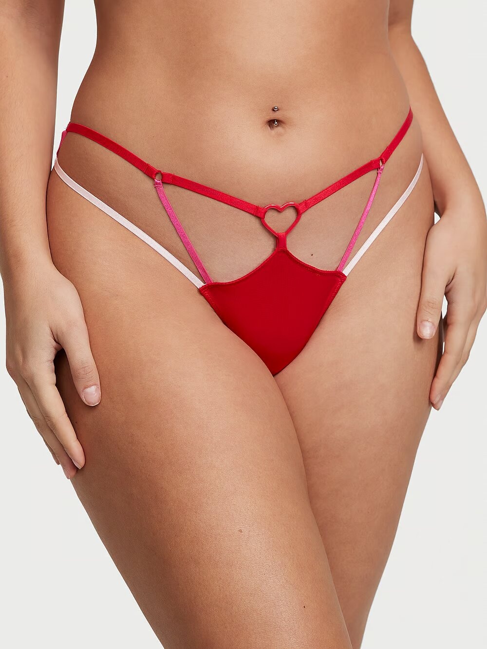 Комплект білизни Victoria's Secret Very Sexy Heartware Open-Cup Strappy Demi Bra + Thong Panty 194785QD4-3 фото