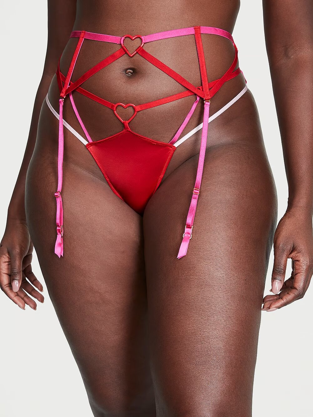 Комплект белья Victoria's Secret Very Sexy Heartware Open-Cup Strappy Demi Bra+ Thong Panty 194785QD4-3 фото